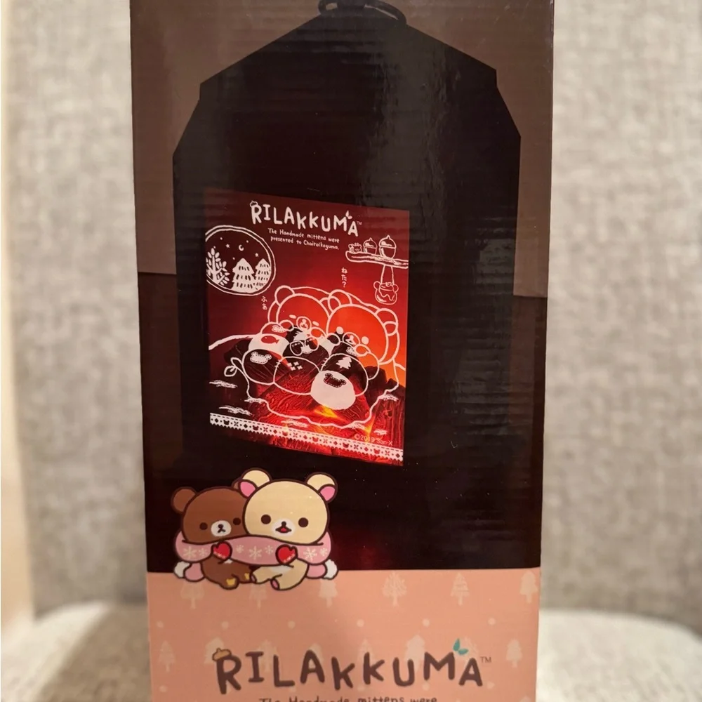 San-X Rilakkuma Korilakkuma Fireplace Style Lantern RARE HTF JAPAN EXCLUSIVE